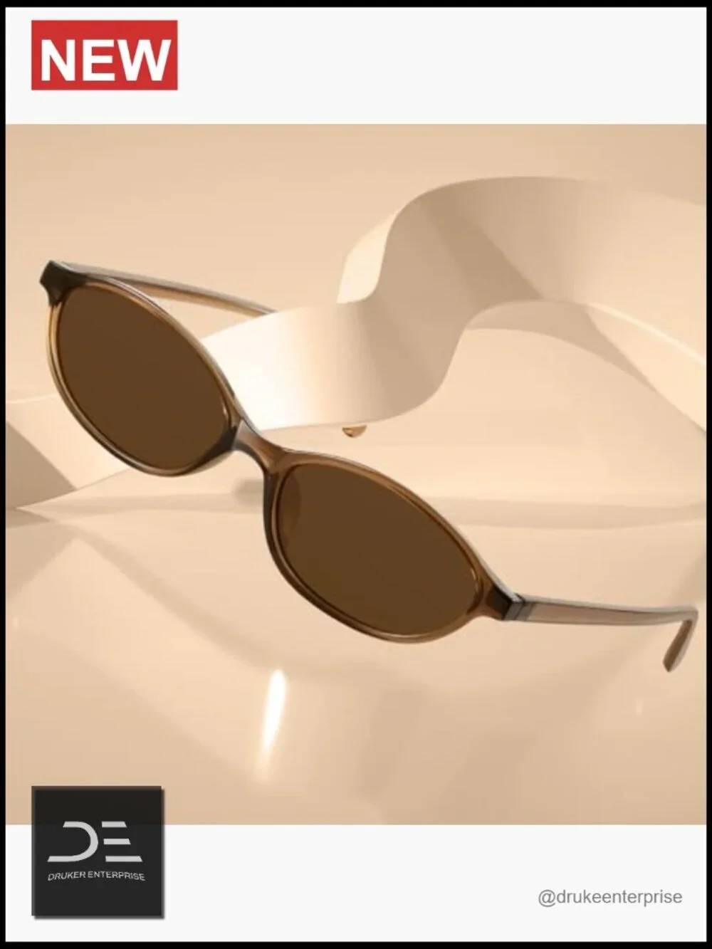 Retro Oval Sunglasses 90s Cat Eye Y2k UV Protection Narrow Shades